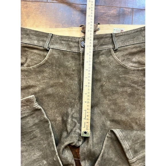 The Wildschutz Traditional Authentic Suede Leather Lederhose Trouser Pant Sz 54 - Picture 9 of 12